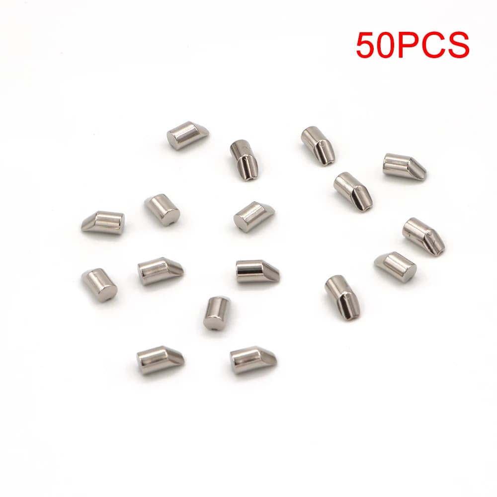 50 PZ Tungsteno Lungo Ghiaccio Jig Testa 2.0mm ~ 4mm Sfaccettato Ghiaccio Jig Testa Richiamo Morbido Pesce Persico Crappie Orata Inverno amo da pesca