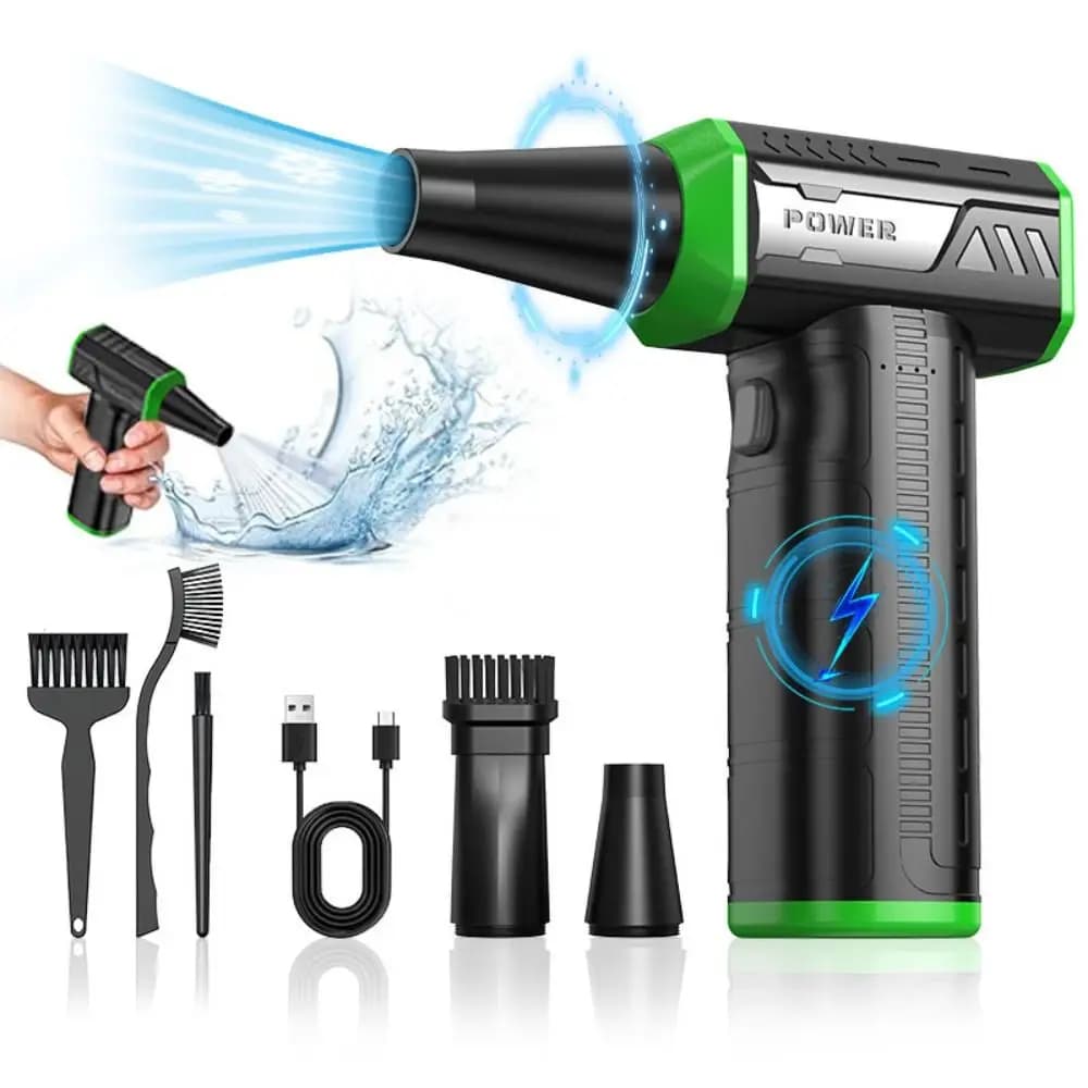 Aspirapolvere per auto 3 in 1 38000 giri/min 6000pa Aspirapolvere portatile wireless Ricaricabile Forte aspirazione Ventilatore portatile per esterni