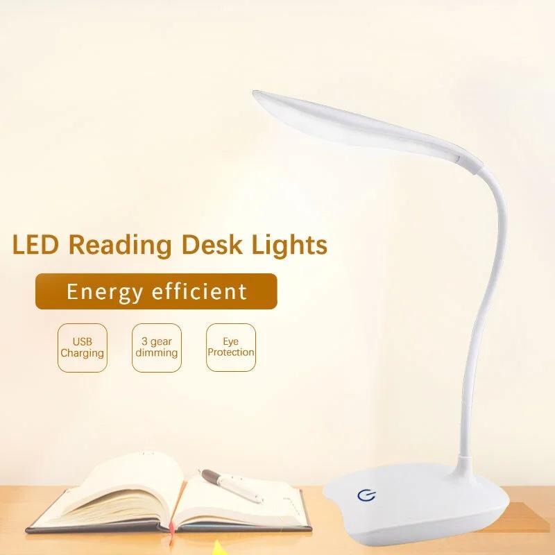 LED Table Light Rechargeable USB Eye Protection Room Night Light Bedroom Bedside Table Reading Lamp For Students