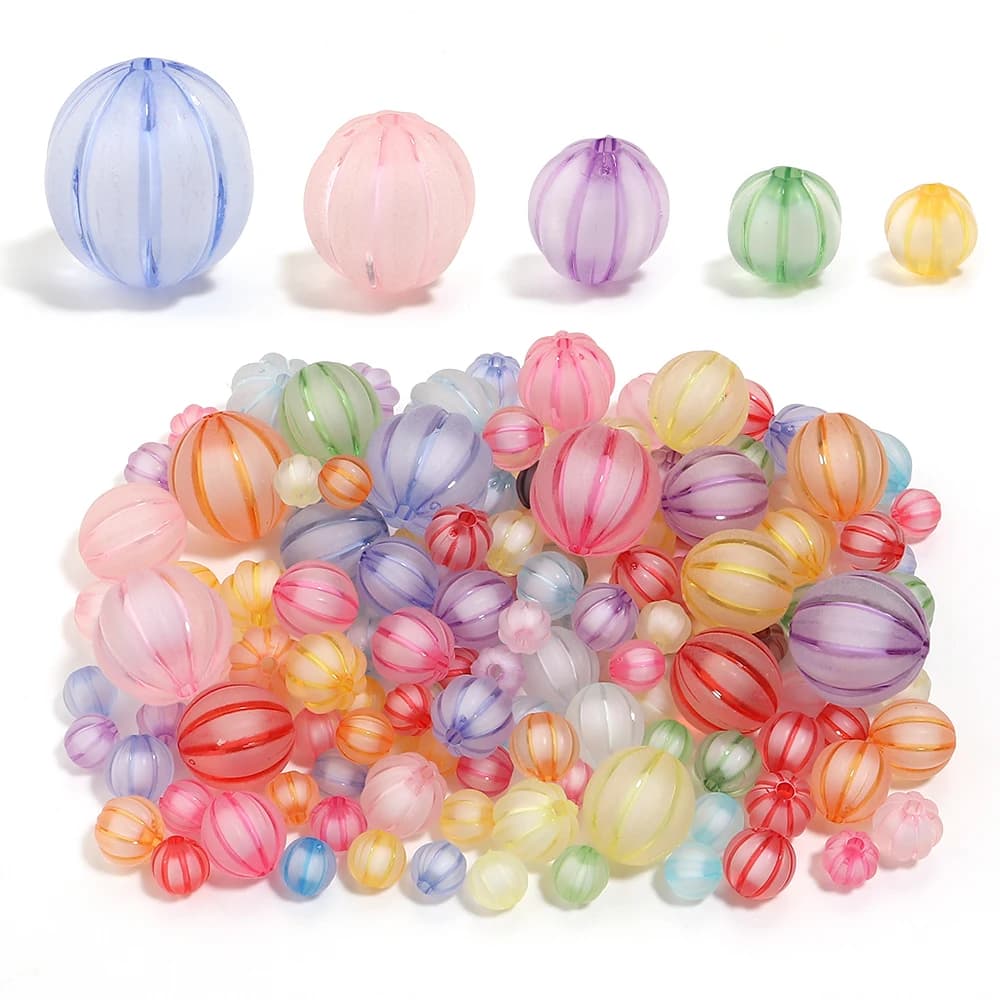 8/10/12/16/20mm zucca perline acriliche perline allentate del distanziatore per braccialetti fatti a mano fai da te orecchini creazione di gioielli accessori
