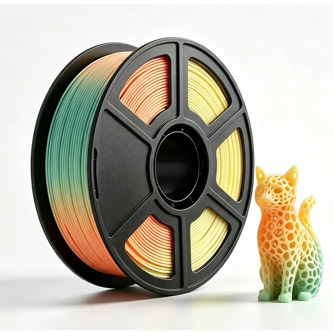 250g 500g 1Kg 3D Printer Filament Emperature Turns 1.75mm PLA Green to Orange to Yellow Temperature Change 3D Printing Material