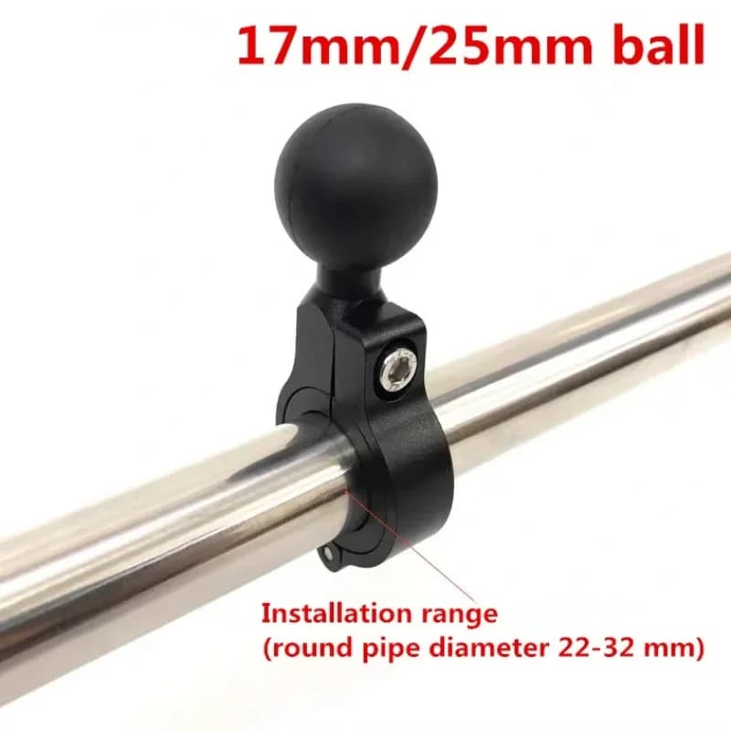 17MM 25MM Sfera Bicicletta Moto Staffa per telefono cellulare Rubinetto fisso Blocco manubrio Supporto per GPS per telefono cellulare per moto