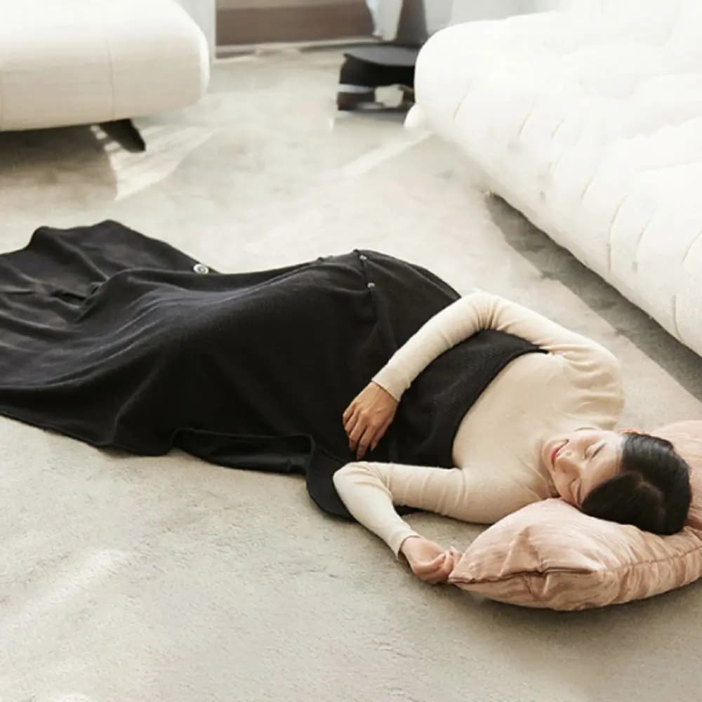 Graphene Electric Heated Wearable Blanket with Hoodie 3 Heat Setting USB Heated Shawl USB Charging Zippered Warm Cape Office
