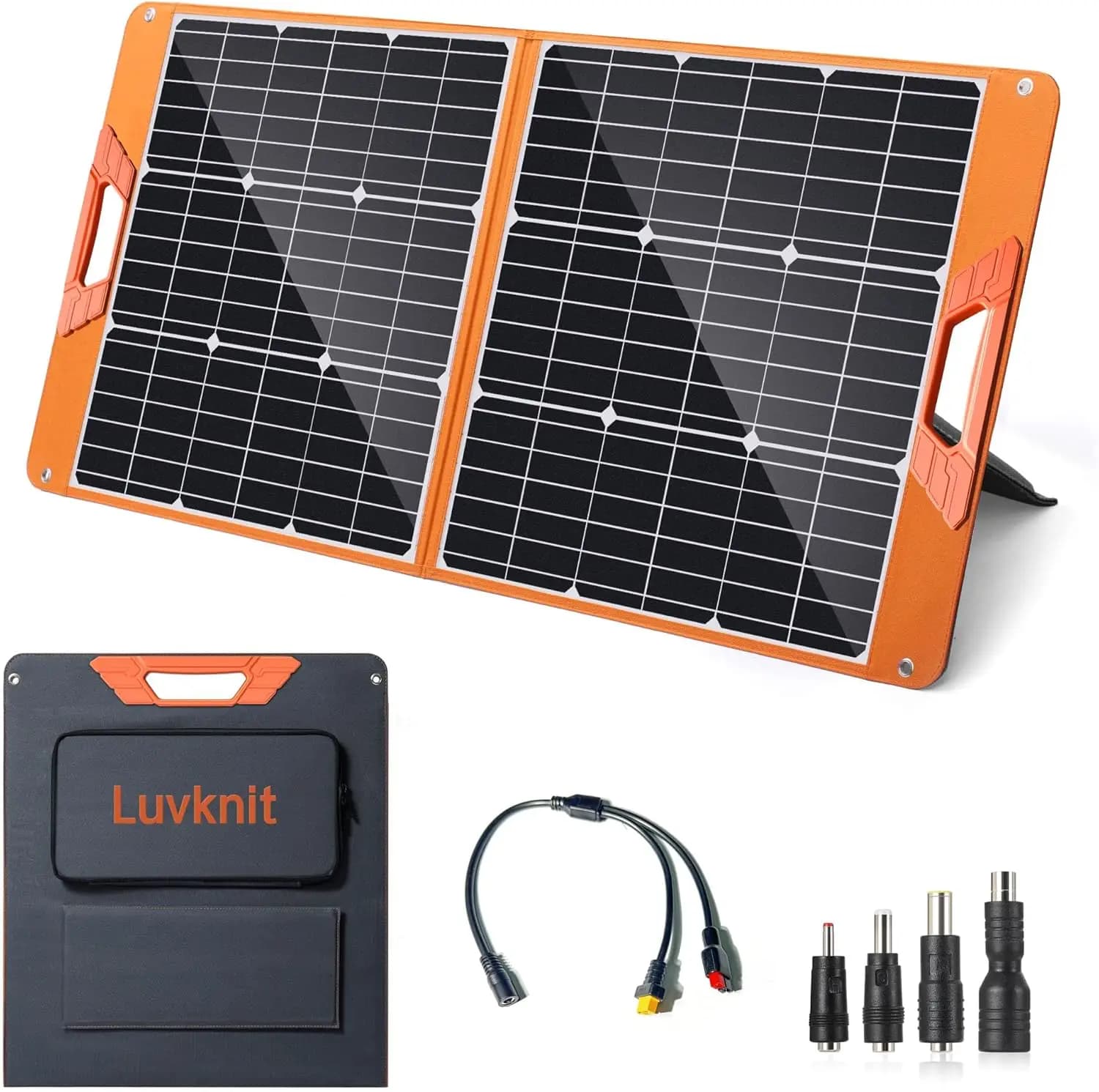 Pannello Solare Portatile da 100W con Efficienza del 24%, Uscite USB, Impermeabile IP65 per Campeggio, Camper, Backup Domestico