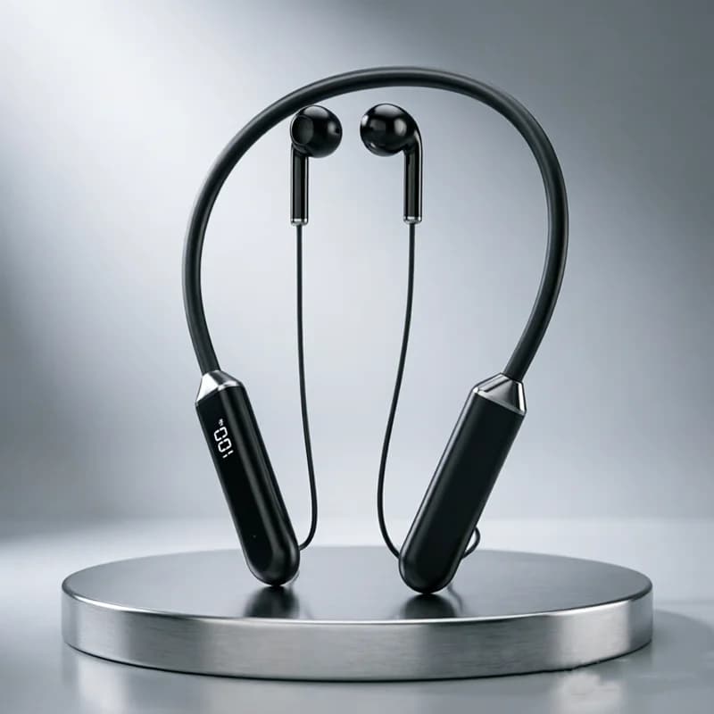 Waterproof Bluetooth Earphone Bluetooth Aluminum Alloy Wireless Headphones With Microphone Bilateral Stereo Neckband Headphones