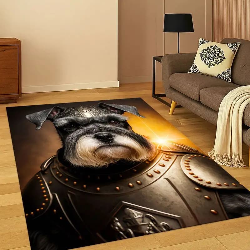 Cute Dog Puppy Cartoon Carpet Rug for Bedroom Living Room Sofa Playroom Doormat Home Decor,Kid Game Area Rug Non-slip Gift