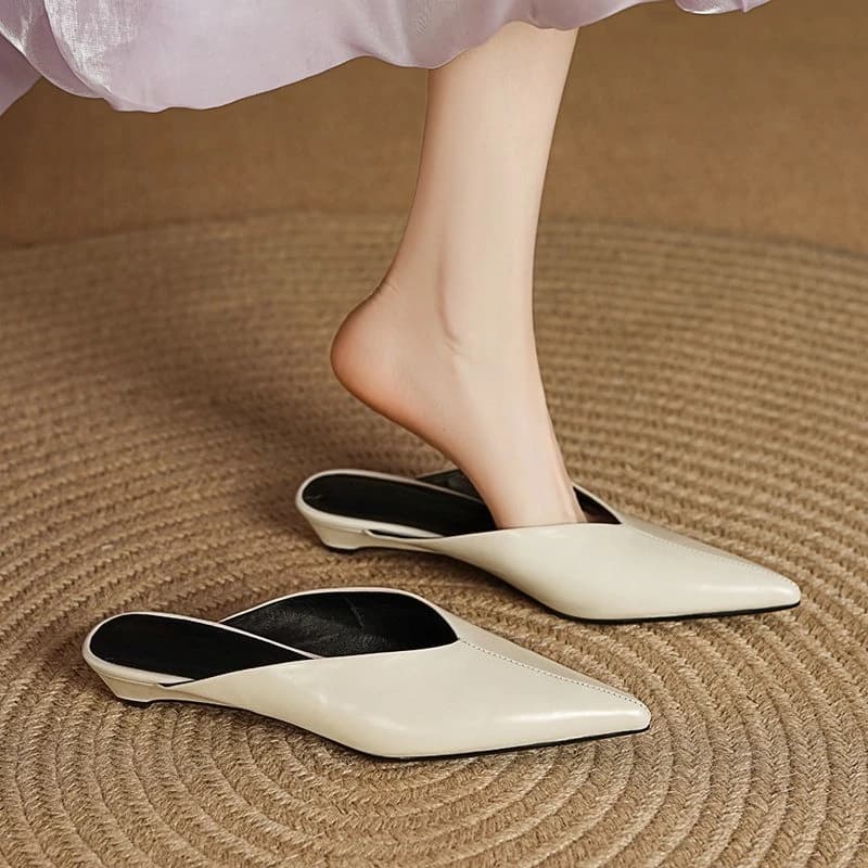 Primavera Estate Zeppe Tacco Donna Ciabatte Pantofole Moda Copri punta Slip On Slide Ladies Street Style Party Dress Sandalias