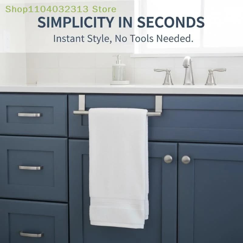 Stainless Steel Towel Robe Rack Towel Bar Kitchen Dish Cloths Hanger Home Door Hanging Holder Rustproof Bathroom Stand Organizer