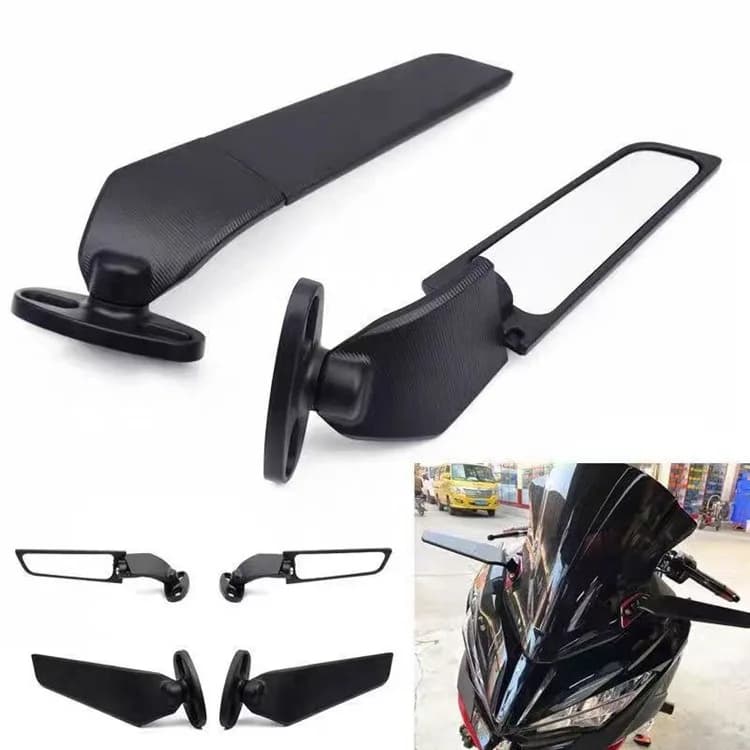 Specchietti retrovisori aerodinamici modificati per moto, regolabili e girevoli, accessori per Suzuki, Honda, Kawasaki, Yamaha, Ducati