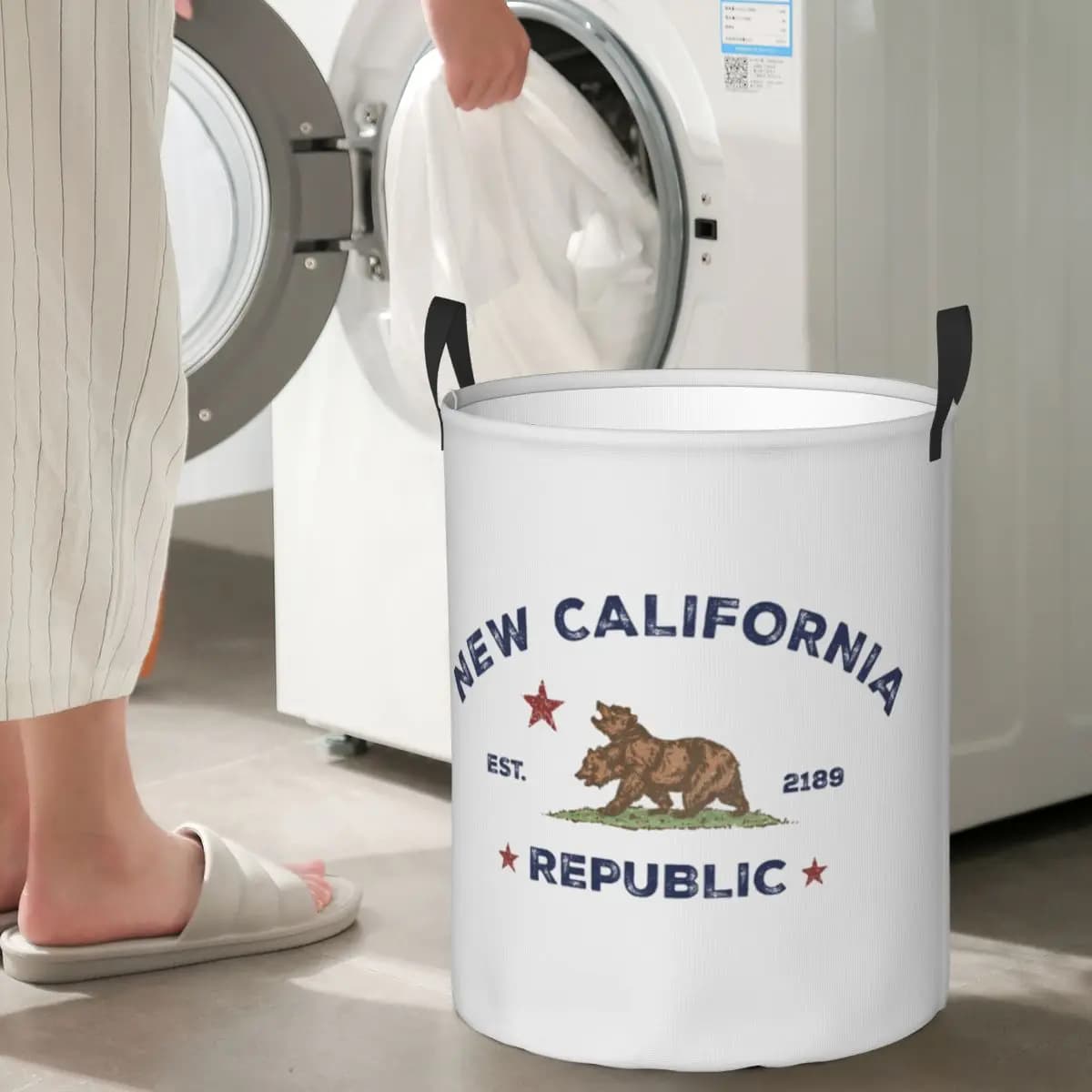 New California Republic NCR Folding Bed linen baskets dirty clothes Toys Recycle Bin Large Waterproof Bag