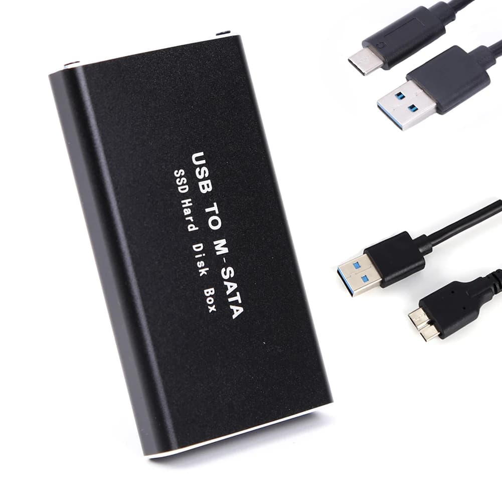 Custodia SSD da mSATA a USB 3.1 3.0 Mini adattatore USB SATA Scatola disco a stato solido esterno per disco rigido HD SATA 30x50 m