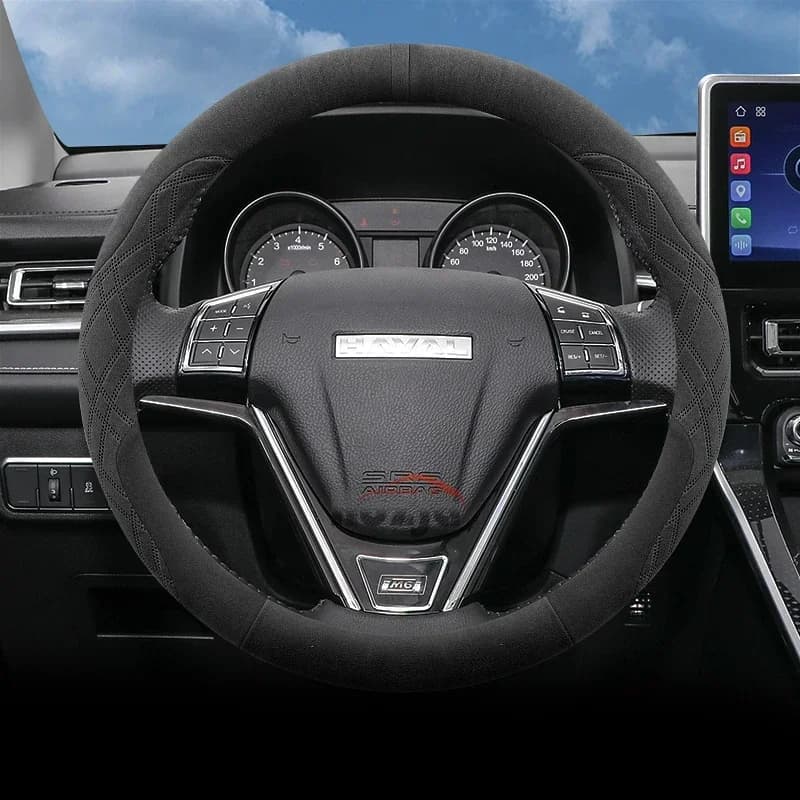 Coprivolante per auto in pelle scamosciata per GWM HAVAL H9 H6 GT H7 Dargo Jolion 2021 2022 2023 2024 2025 2026 Accessori per volante
