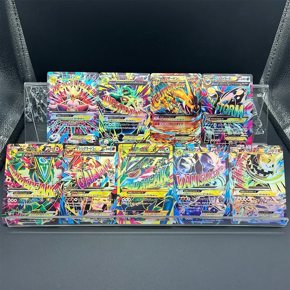 Anime Proxy PTCG FA/M RAYQUAZA EX BANDIT RING-1ST ED. 2015 Make by You # 095 Mewtwo Japanese Colored Flash Card, Children's Gift
