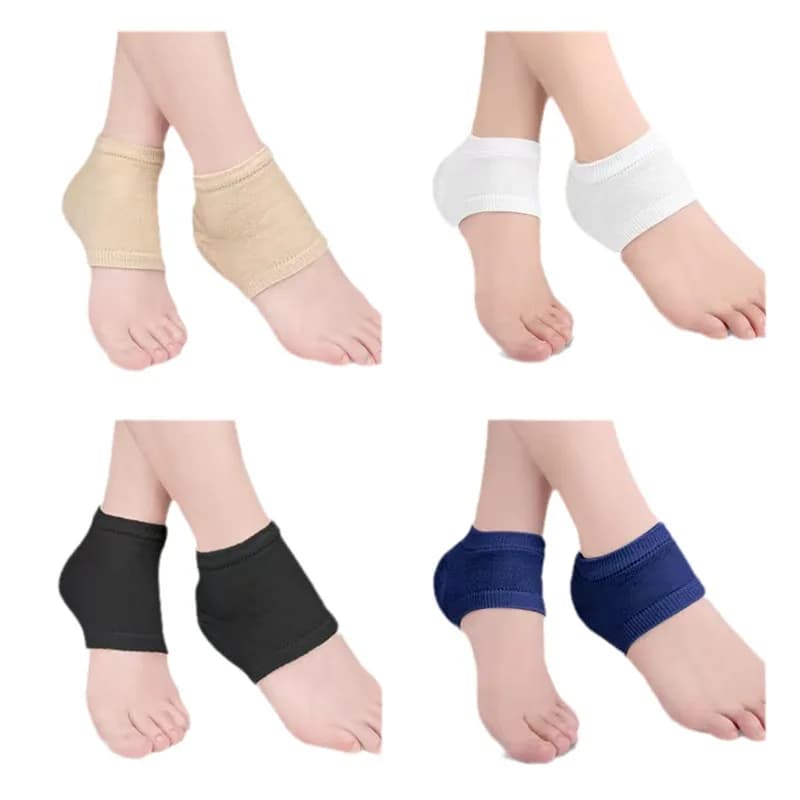 Protezioni Antiscivolo in Gel di Silicone per Tallone, Supporto per Fascite Plantare, Riduzione del Dolore al Tallone, Riparazione della Pelle, Calzini Ammortizzanti