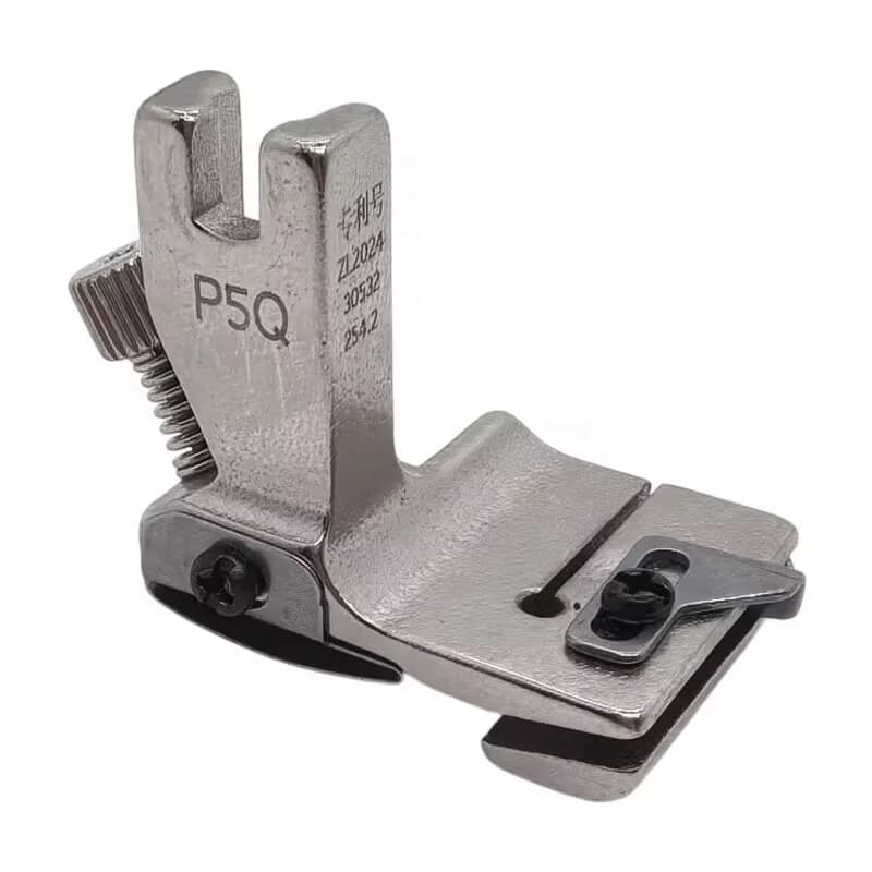 Kit piedini per macchina da cucire industriale P5Q - Piegatura interamente in acciaio e piedino in pizzo per ago singolo (nuovo design)