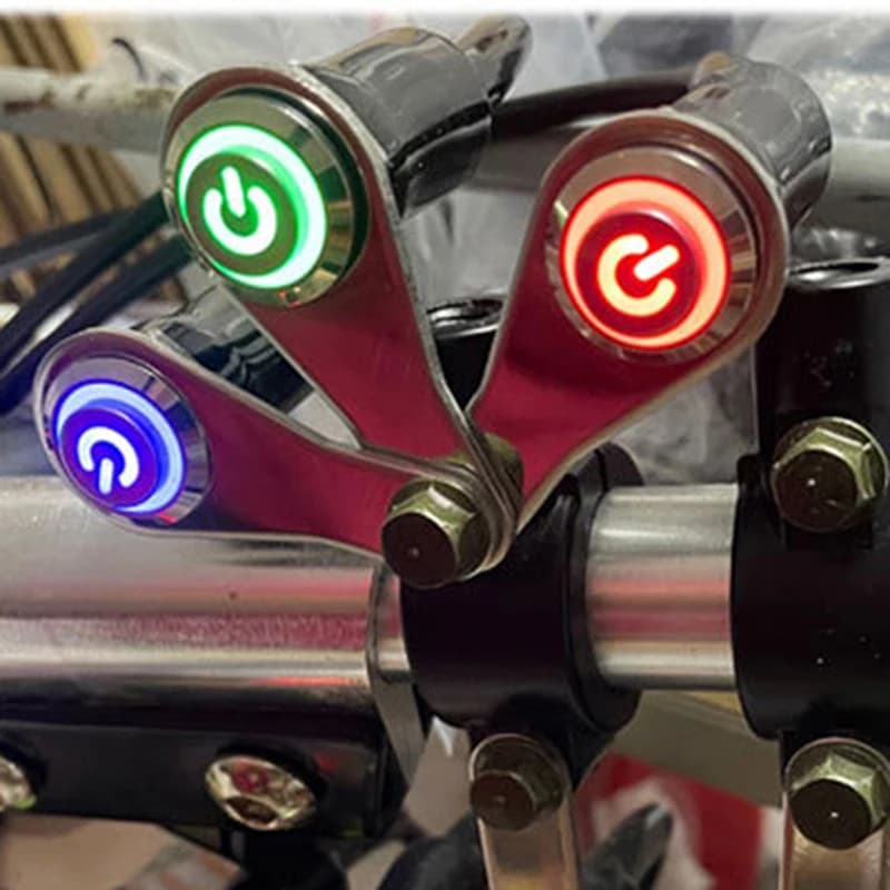 Motorcycle on + off handheld aluminum alloy waterproof 12V fendinebbia motorcycle clacson switch button motorcycle accessories