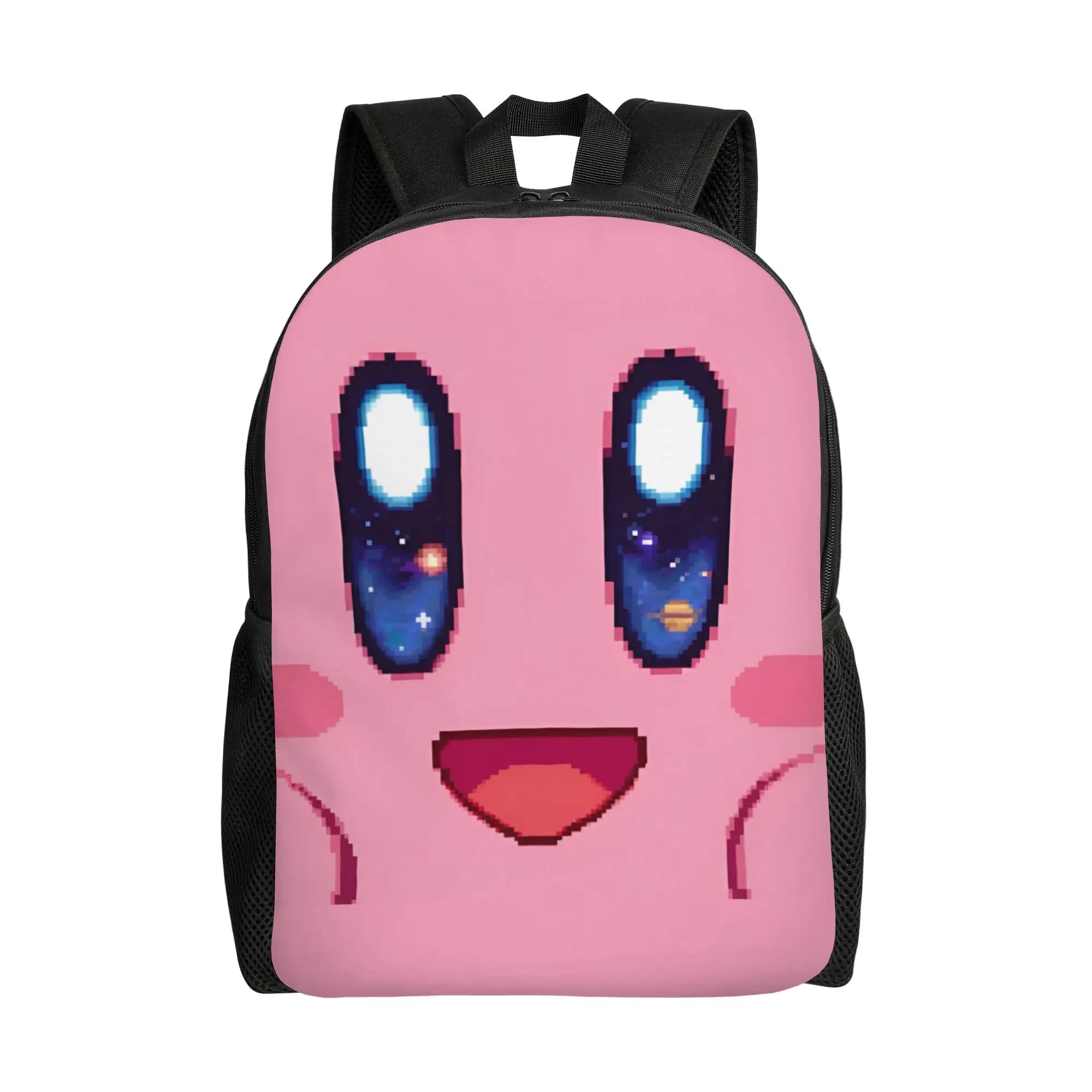 Custom Kirbys Cartoon Game Backpacks for Women Men Water Resistant School College Bag Printing Bookbag