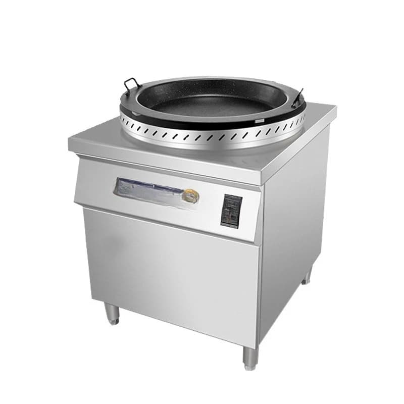 Forno per friggere con riscaldamento elettrico rotante, gnocchi per friggere, adesivo per padelle, panini crudi, focelle, macchina per pancake, gas