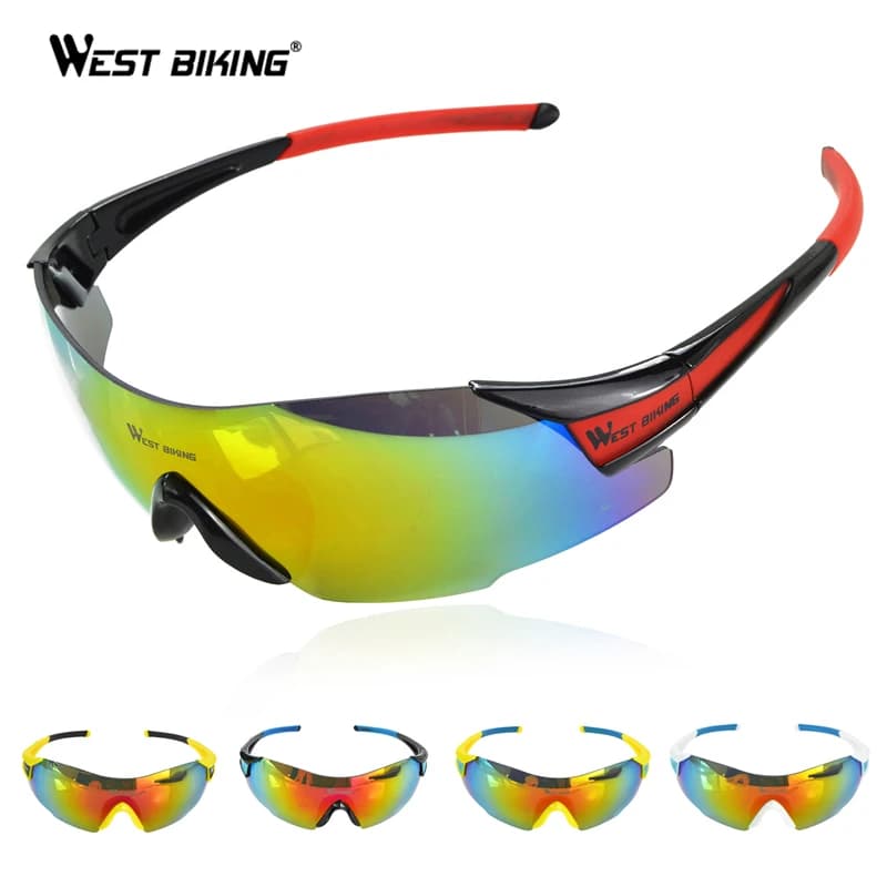 WEST BIKING Ultralight Frameless Cycling Sunglasses UV400 Anti-Glare Polarized Lens Windproof Sports Glasses For MTB Road Bike