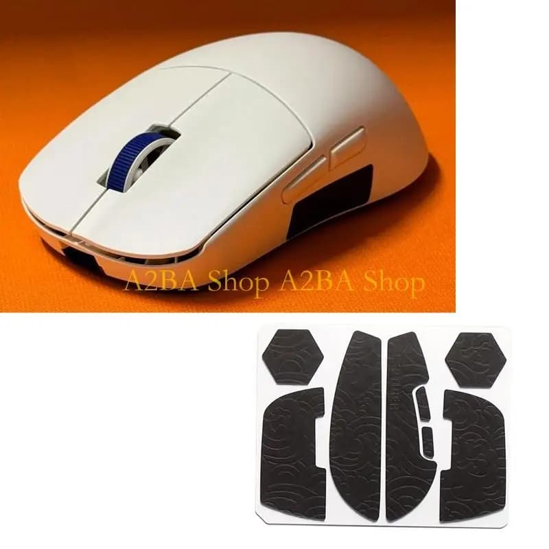 A2BA Esports Nastro adesivo per mouse in silicone Adesivi laterali antiscivolo per Ninjutso V2 Mouse da gioco resistente