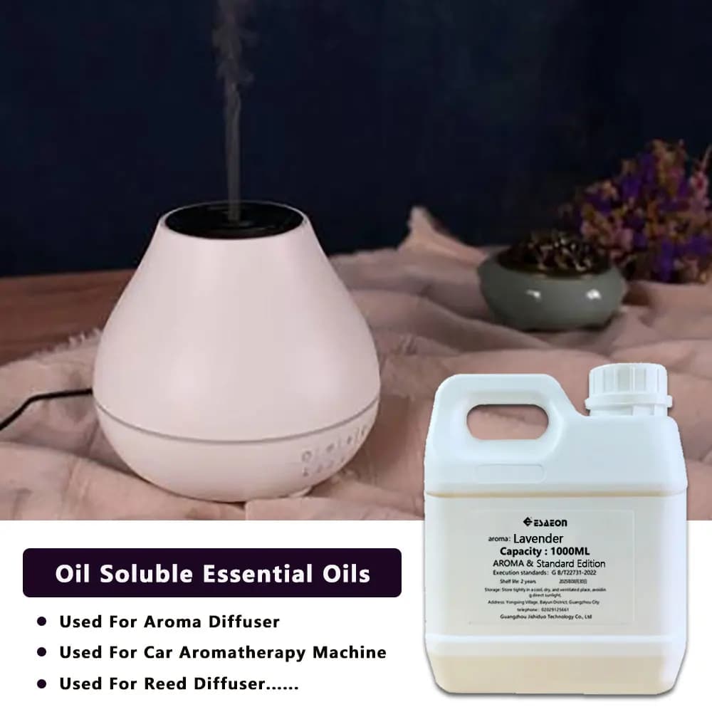 ESAEON 1000ml (33.8 fl.oz) Lavender/Sage And Sea Salt/Shangri-La Essential Oils - Hotel Diffuser Supplement Liquid, Diffuser Oil