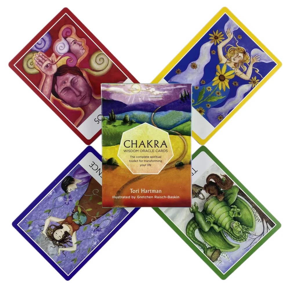 Chakra Wisdom Oracle Cards A 49 Tarocchi Visioni inglesi Divinazione Edition Mazzo Borad Giochi di gioco