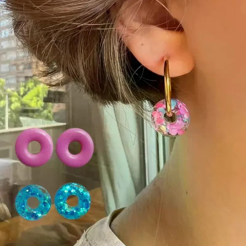 Stampi per gioielli multifunzionali Stampi in silicone per pendenti con fiori a forma di stella a forma di cuore per orecchini in resina Stampi creativi per colata in silicone