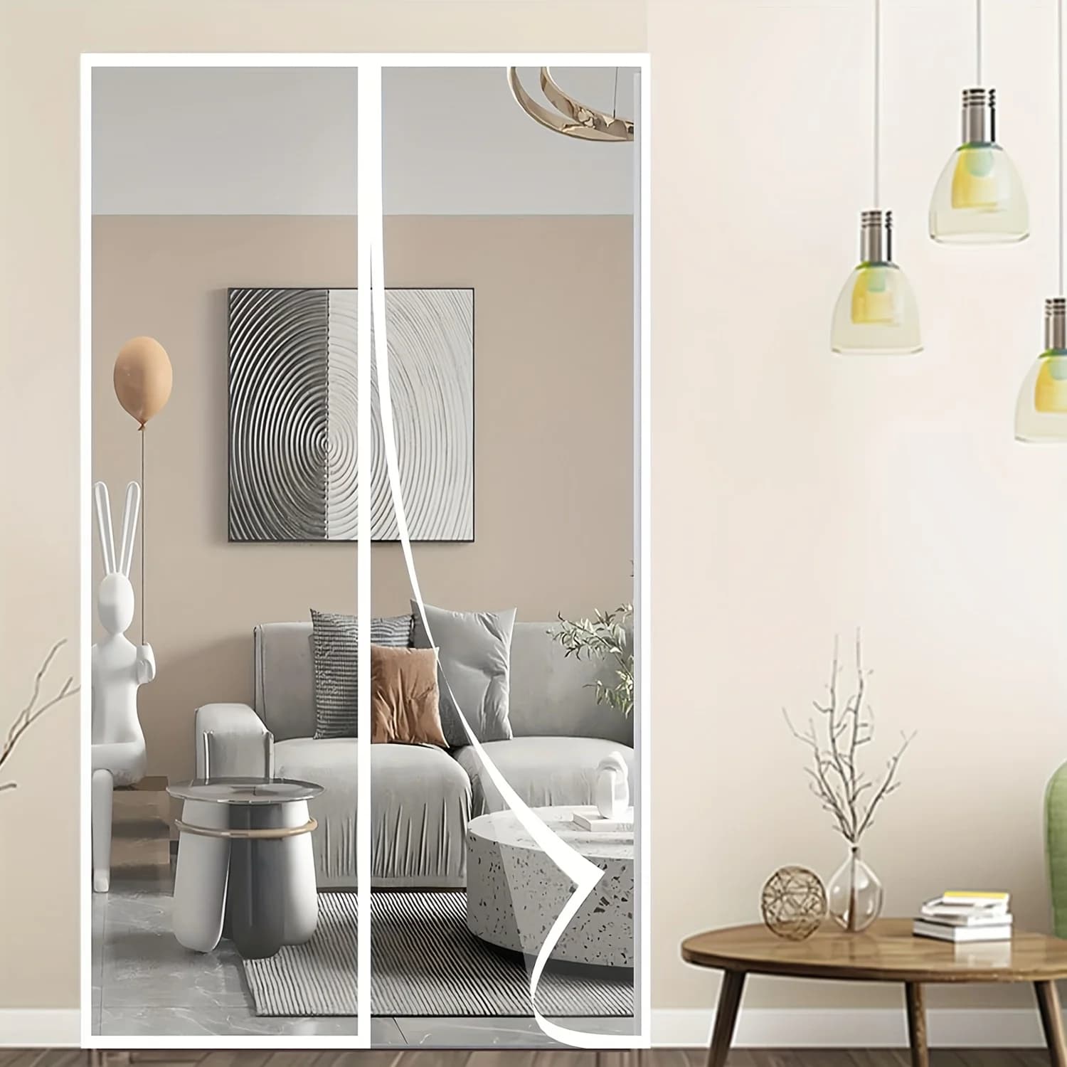 Zanzariera Magnetica Automatica Senza Foratura, Tenda a Rete per Porte - Perfetta per Porte Esterne, Ingressi Balcone e Utilizzo Multiuso
