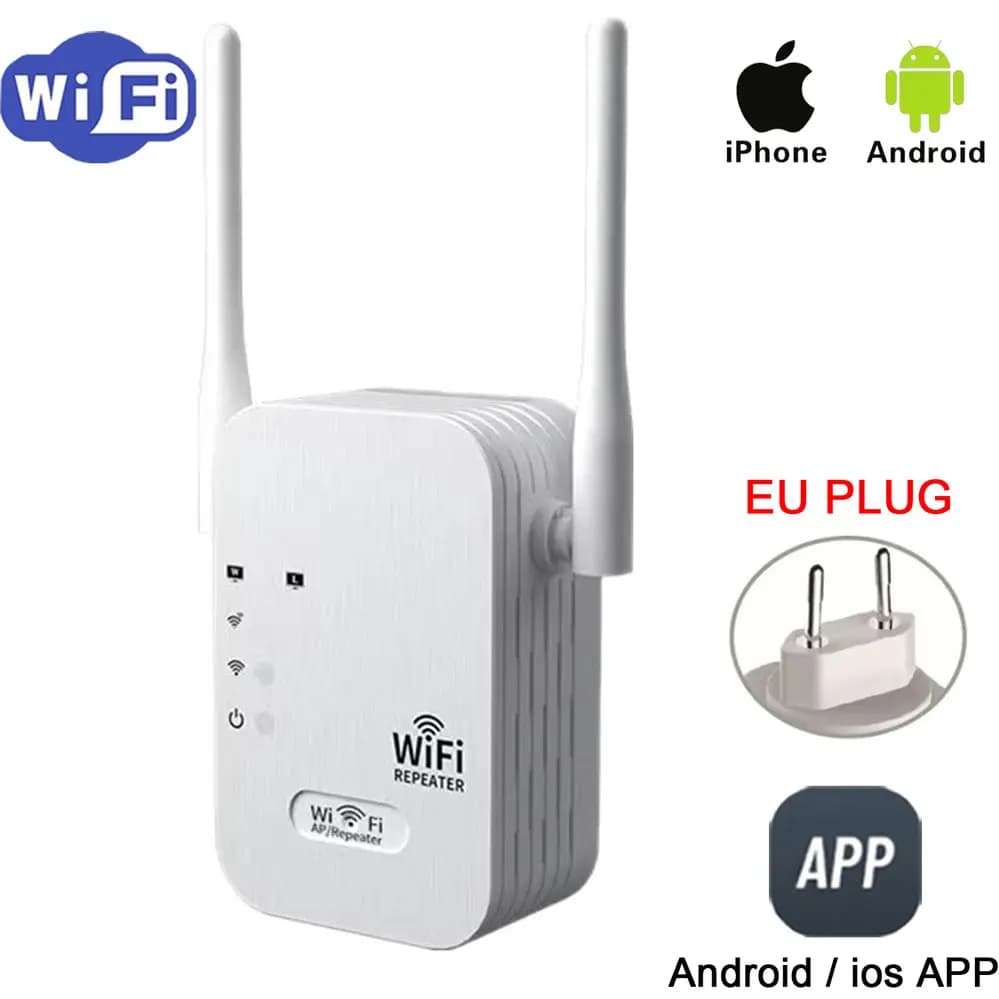 Multi functional WIFI repeater, WIFI signal amplifier. WIFI extender. WIFI remote control, supporting IOS and Android