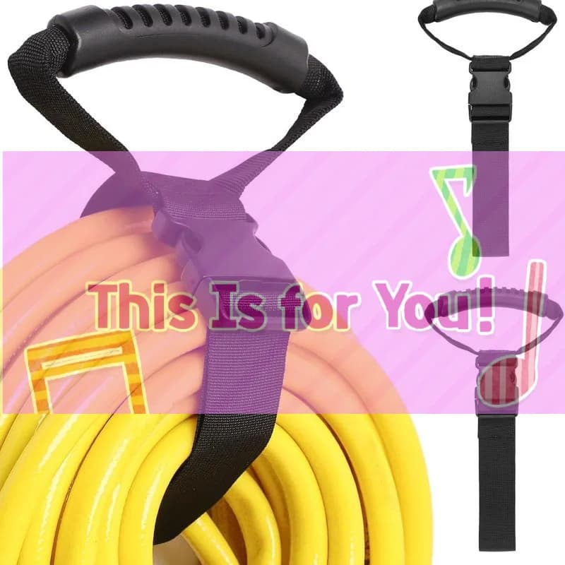 Robusta Fixing Belt with Hook and Ring, Transport Belt, Clothes rack and Organizer with Handle for Pool Hoses, Garden Hoses and Cables
