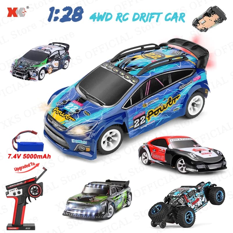 Wltoys XKS 284161 284010 284131 K969 K989 1/28 RC Car 2.4G 4 x4 telecomando Off Road 30 Km/H LED RC Drift Toy Car Gfit per ragazzo