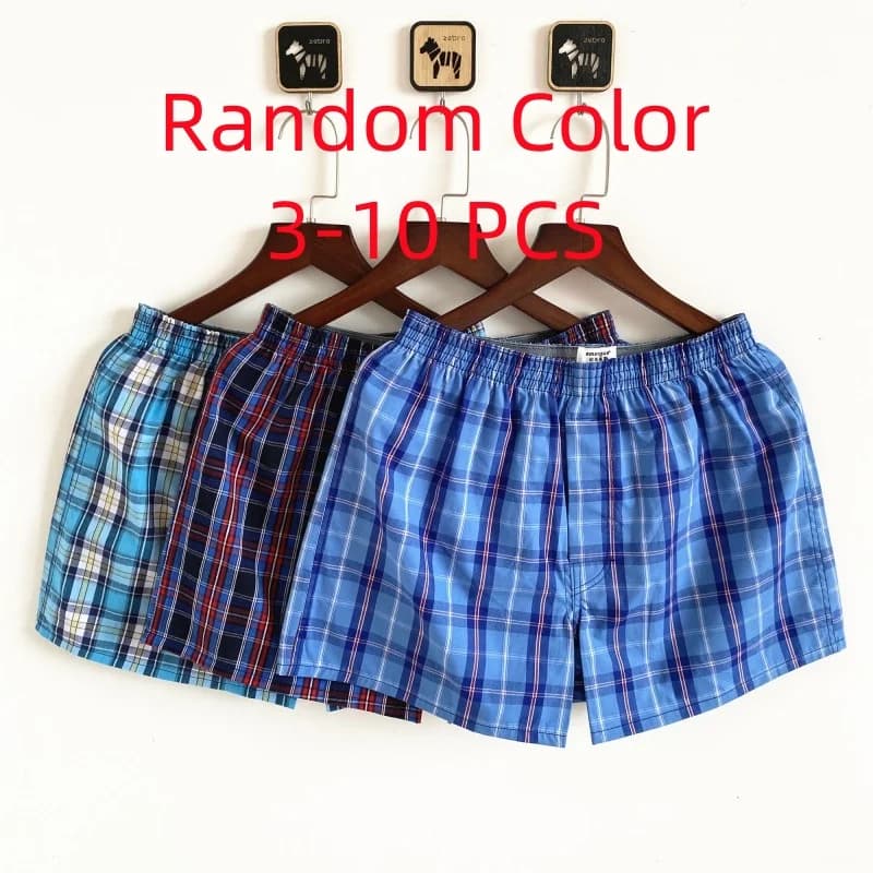 3-10PCS Biancheria intima da uomo Boxer Pantaloncini di grandi dimensioni Cotone da uomo Pantaloni Aro Pigiama Dormire Freccia Pantaloni Boxer in puro cotone morbido