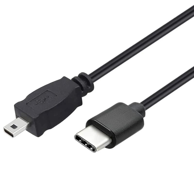 USB C cable to Mini USB type C Cable charging synchronization data from micro USB to Mini-USB OTG for GPS, Mp4/3, camera, smartphone with video camera