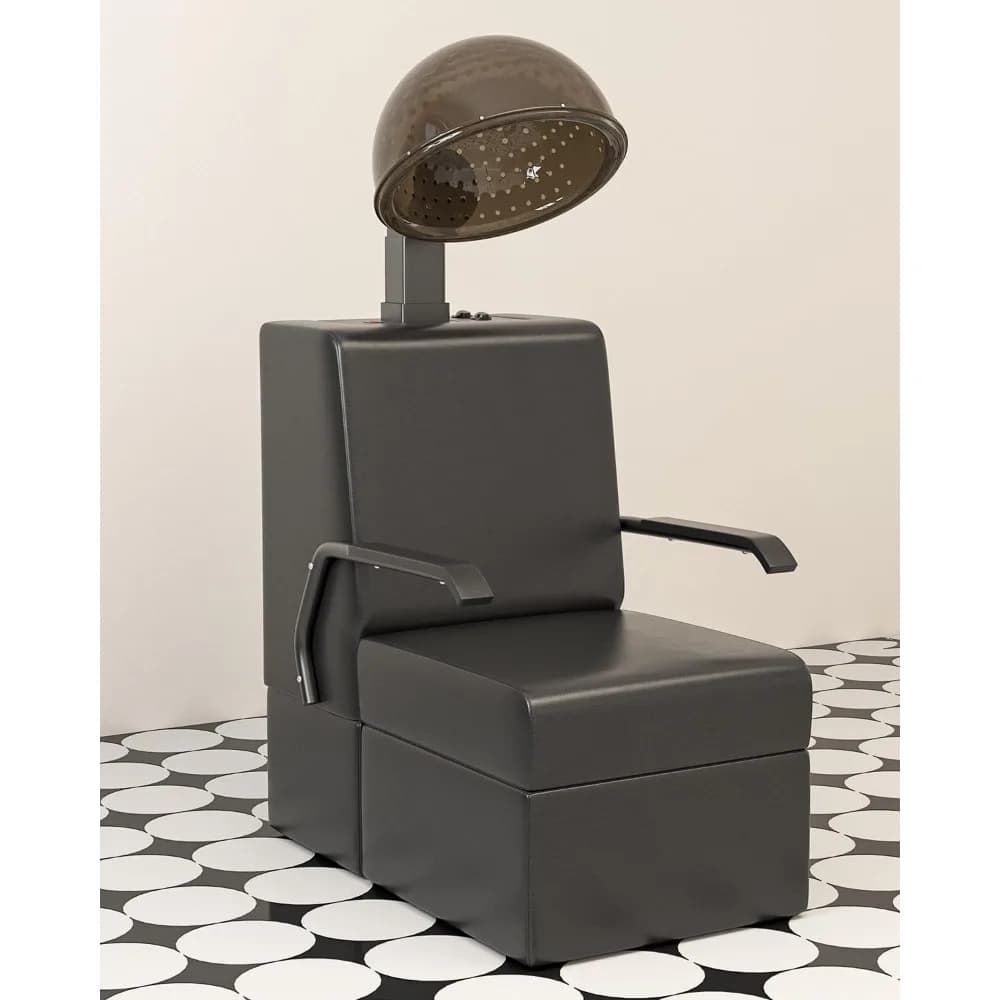 Sedia professionale per asciugacapelli per salone, cappuccio Downdraft da 1000 W con angolo, altezza e temperatura regolabile, timer da 60 minuti