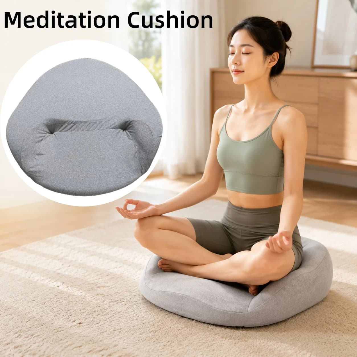 Meditation Cushion, Yoga Meditation, Meditation Cushion, Memory Foam, Long-Term Sitting, Lazy Cushion, Human Body Futon Cushion