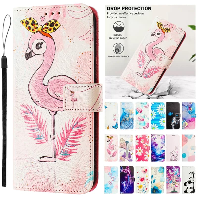 Custodia in pelle per Realme 14 15 16 Pro, Cover a portafoglio per Realme 16 14 Pro Plus 15 Pro, Custodie a libro con cartoni animati per Realme 15 15T 14X
