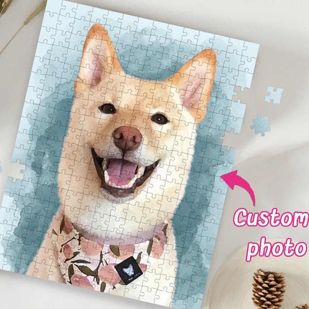 35/150/300/500/1000pcs Custom Photo nice dog Personalised Decompression Puzzles Jigsaw puzzle Mosaic Friend Gift