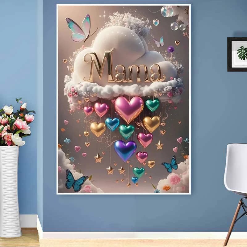 Love You My MaMa 5D Diamond Painting Full Diamond Art Embroidery Hotel Office Room Home Decor DIY Diamond Cross Stitch Kits