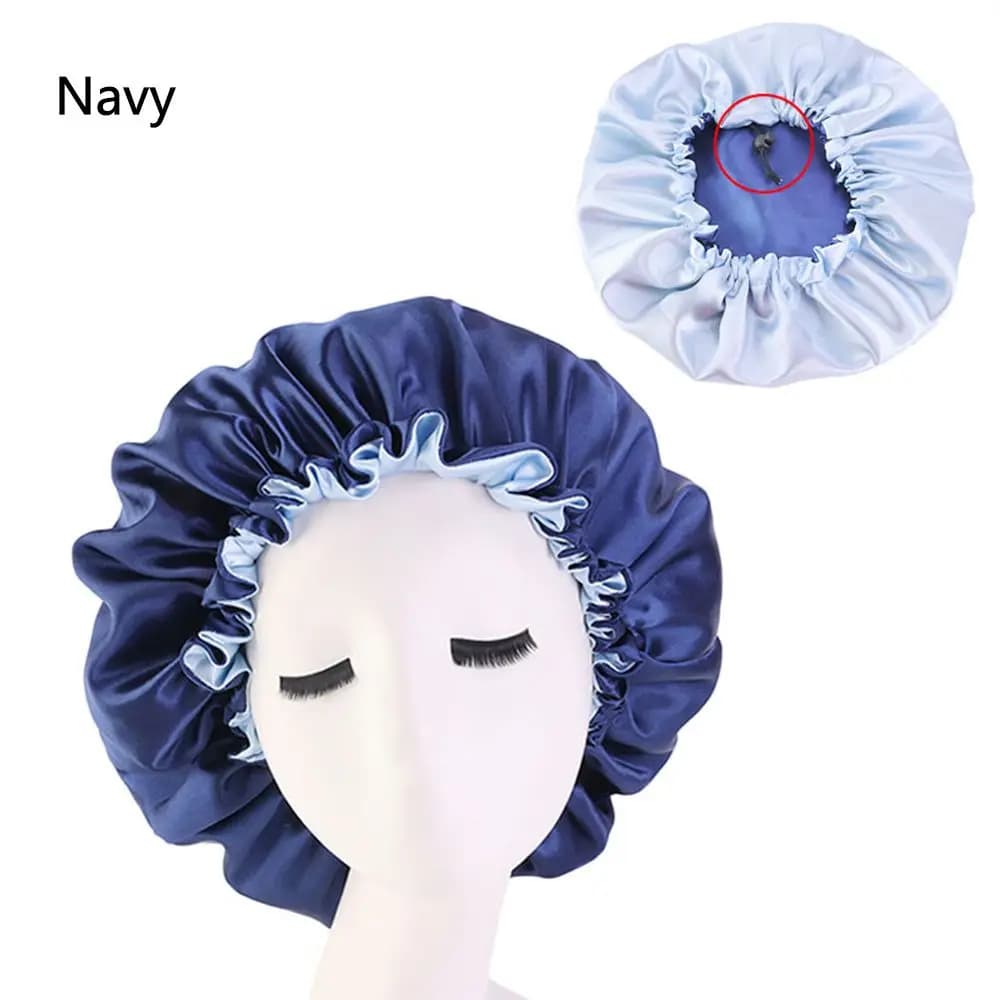 Double Layer Reversible Hair Styling Accessories Night Sleep Hats Chemo Hats Envelopes for head with satin hood