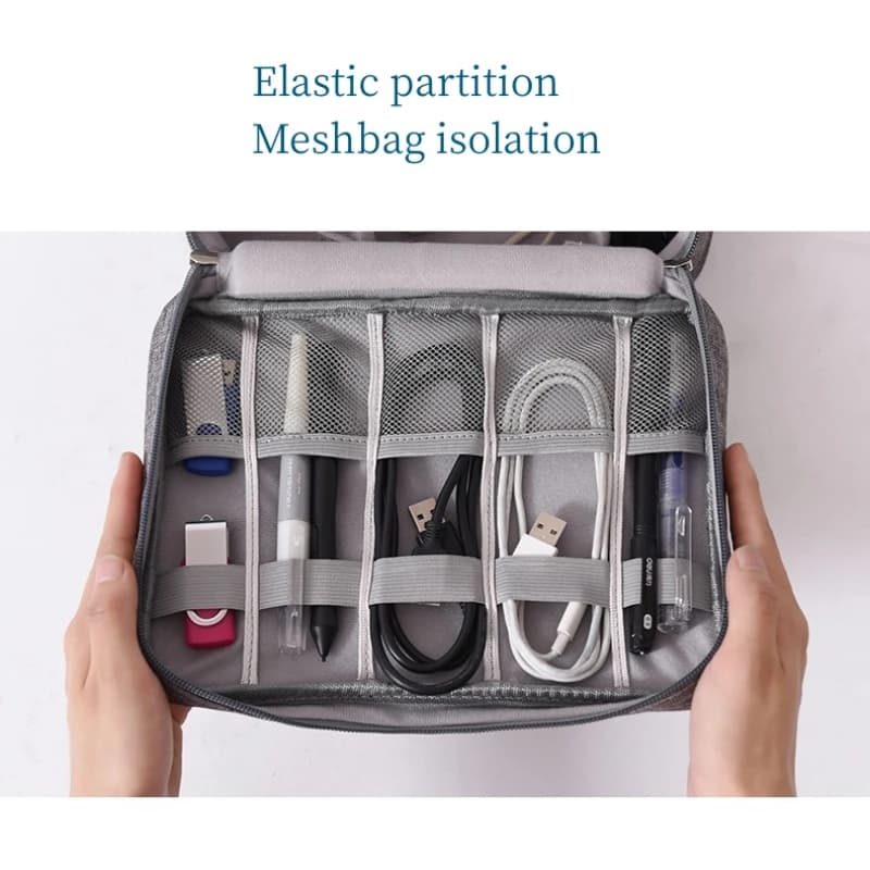 Large Capacity Electronics Accessories Travel Organizer Mouse Power Bank Cable All-in-One Portable Waterproof Storage Bag