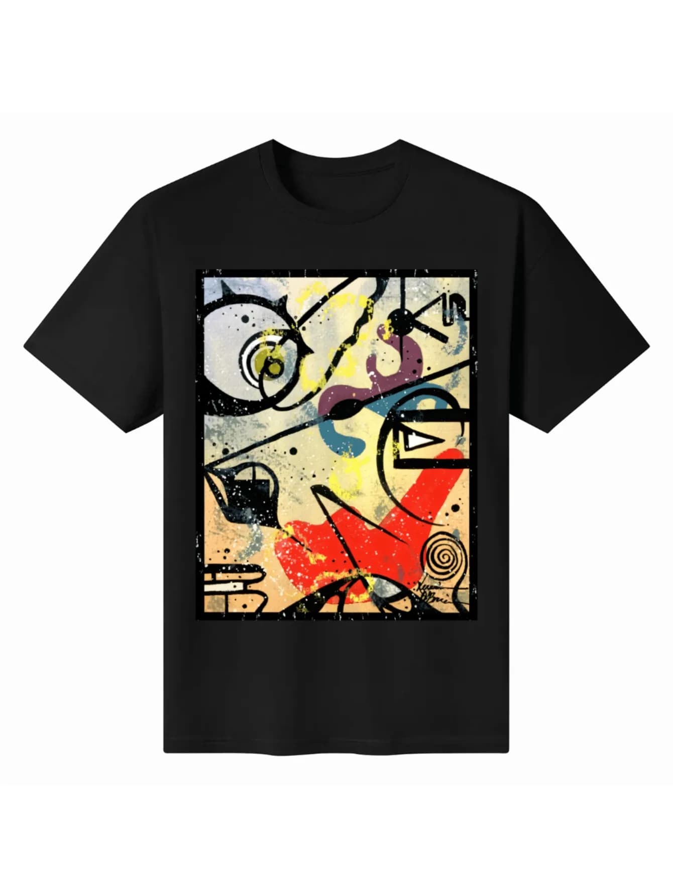 T-shirt Payeah da uomo e da donna con arte astratta Kandinsky - Stile Kandinsky geometrico moderno, streetwear casual multicolore
