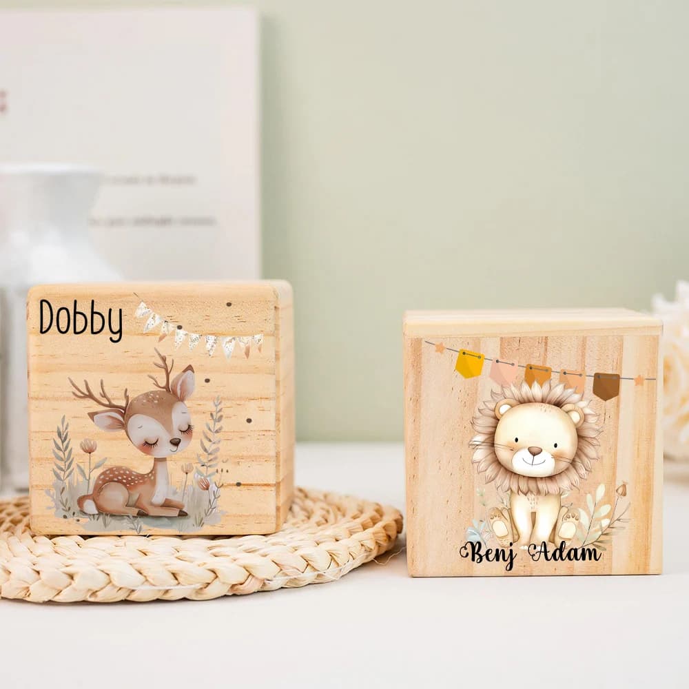 Salvadanaio in legno personalizzato Decorazioni per la scuola materna personalizzate Regalo per bambini Nome personalizzato Salvadanaio Regali di Natale per bambini
