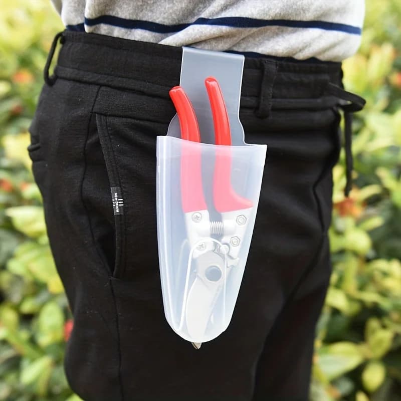 Borsa da Cintura Trasparente Multifunzione per Forbici da Giardino, Custodia Portatile per Attrezzi con Clip da Cintura per Cesoie da Potatura e Utensili per la Raccolta