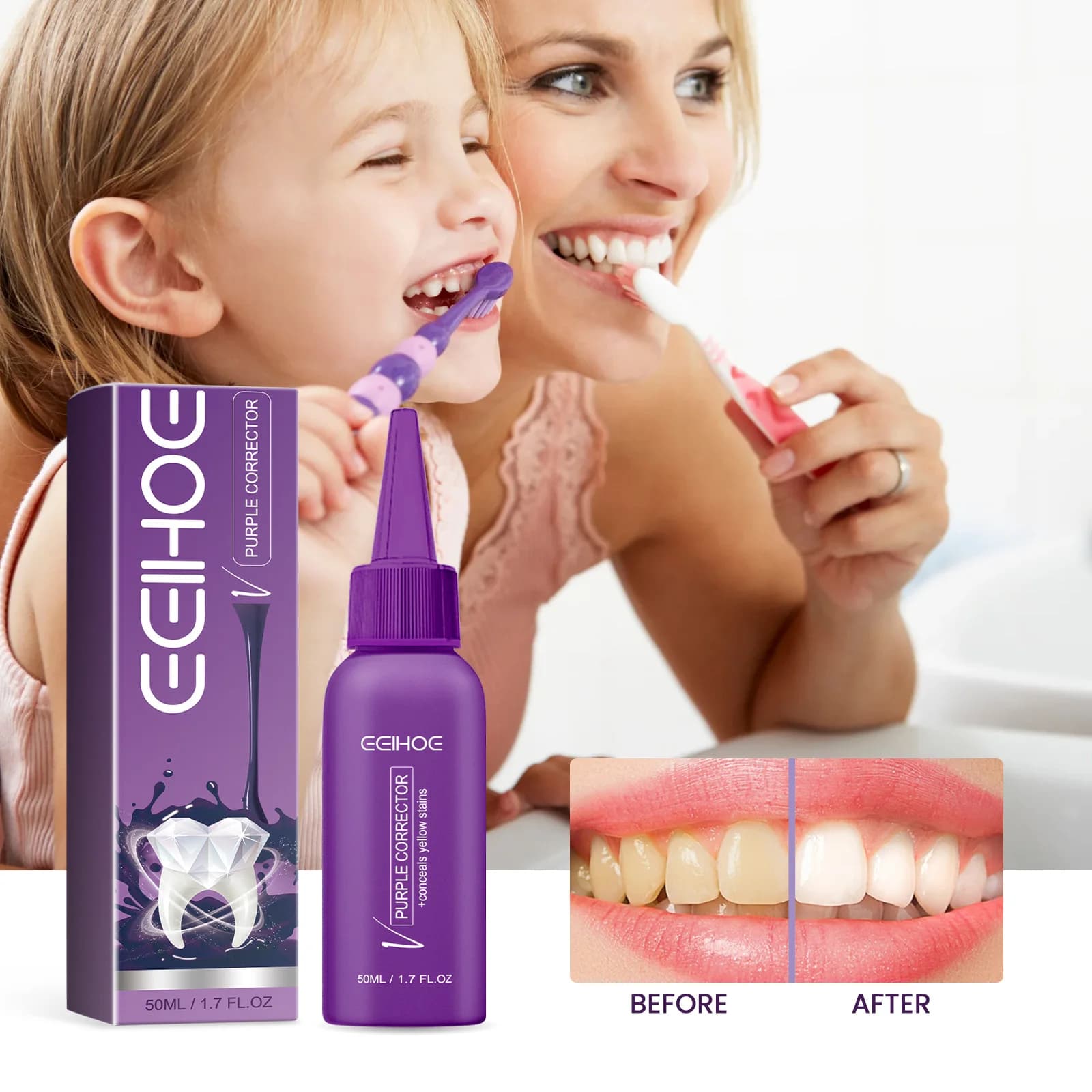 New toothpaste whitening for teeth Cleaning of oral hygiene Teeth whitening tool Fresh feed Teeth care