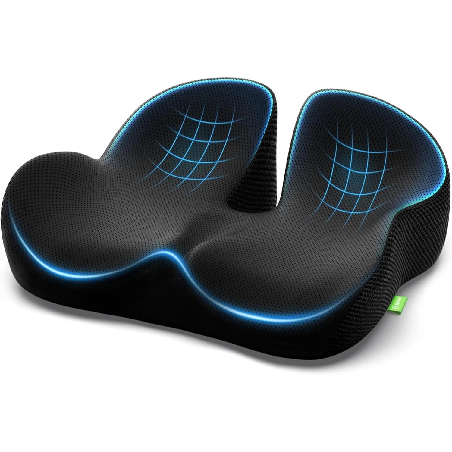 Cuscino in Gel per Sedie da Ufficio, Supporto Ergonomico in Memory Foam per Lunghe Sedute e Sollievo dalla Sciatica, Traspirante con Antiscivolo