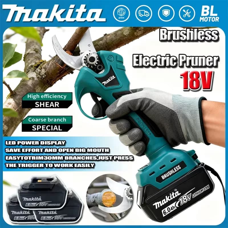 2026 Makita 18V Battery Professional Cordless Electrician Scissors Pruning Shears Cutter Wireless Drills Tools Garden Pruner