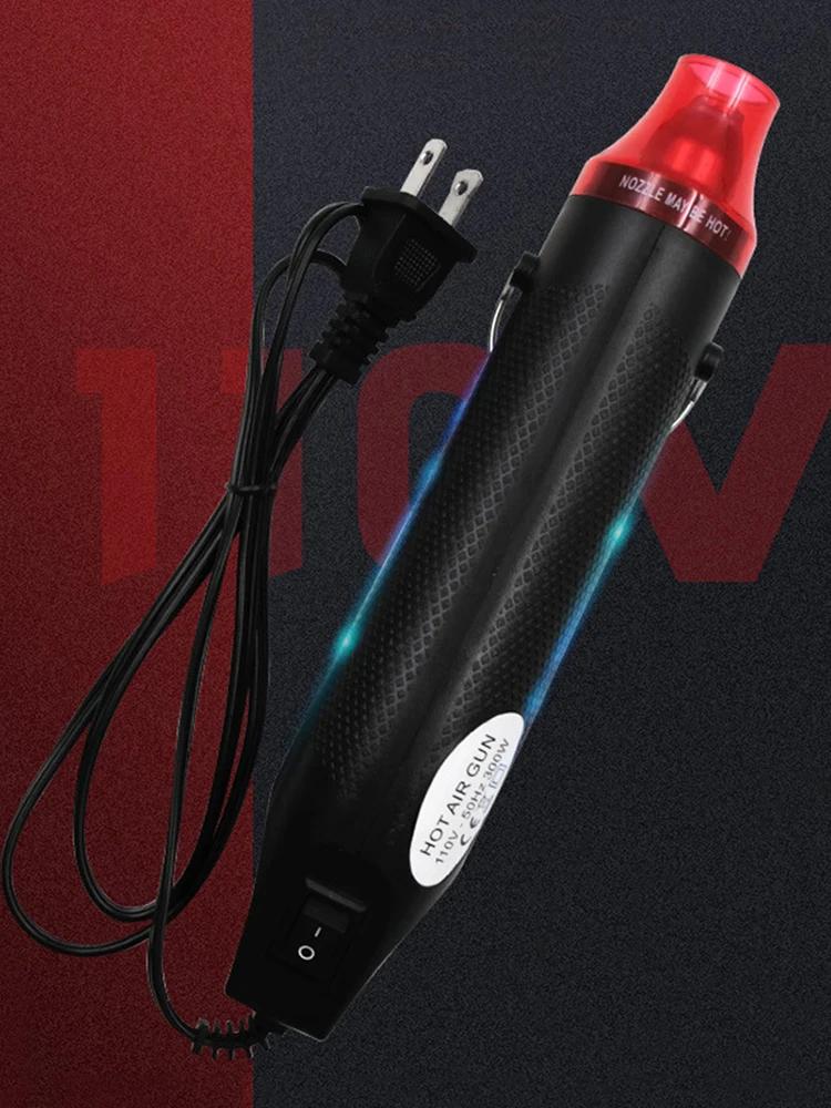Pistola ad aria calda elettrica Calore rapido 300W Mini pistola termica portatile Spina americana 110V Potenza Asciugatrice a caldo per goffratura artigianale fai da te Involucro termoretraibile