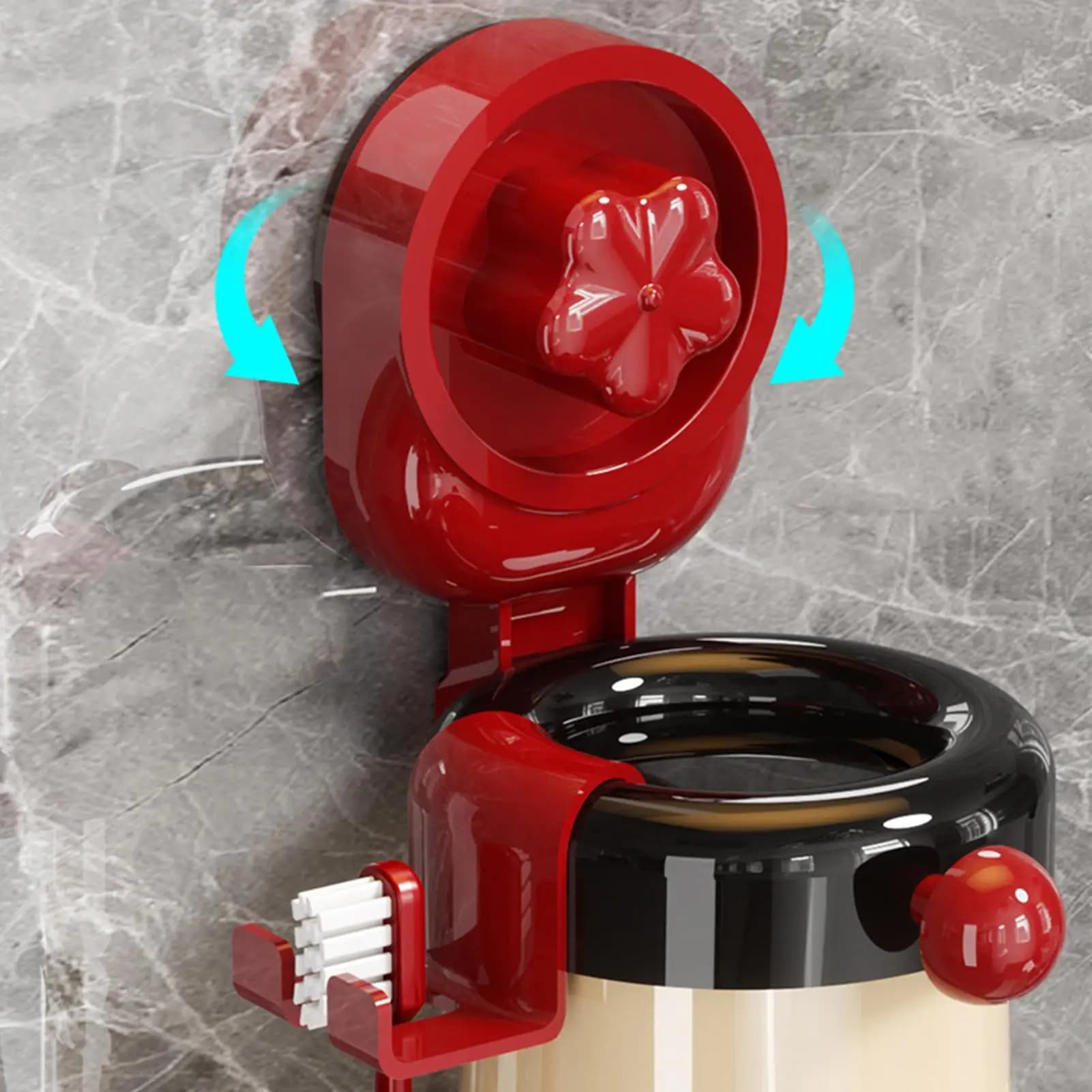 Portaspazzolino da parete magnetico con ganci appendiabiti senza foratura porta spazzolino da doccia per bagno cucina soggiorno