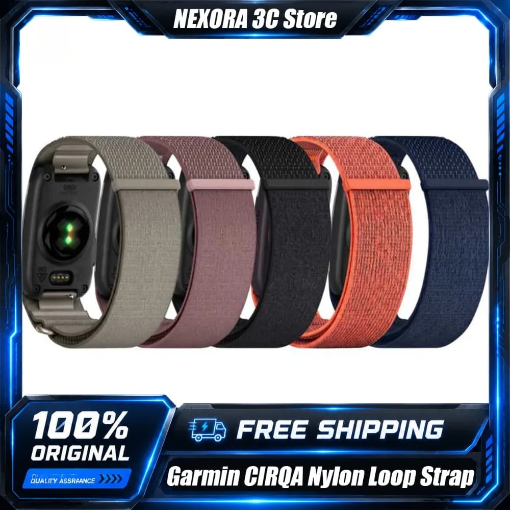 Garmin CIRQA Band Nylon Loop Strap Replacement Wristband Hook Loop Sport Watch Band Adjustable Fitness Running Accessories