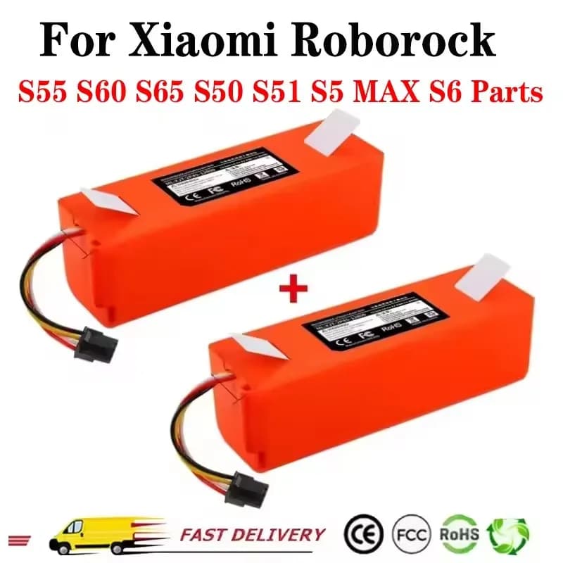 NEW 12800mAh Li-ion BRR-1P4S-5200D Battery For Xiaomi Roborock e352-00 / s502-00 / Sweep One / Xiaowa C10 E20 E35 Robot Vacuum